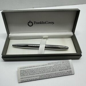 Franklin Covey Chrome Fountain Pen in Box